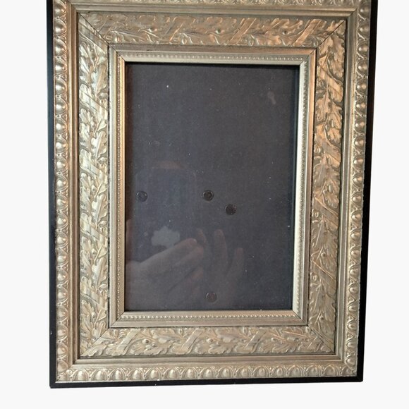 Vintage Ornate Silver Oak Leaf Picture Frame Wall Mount 5 x 7 photo - Picture 2 of 6